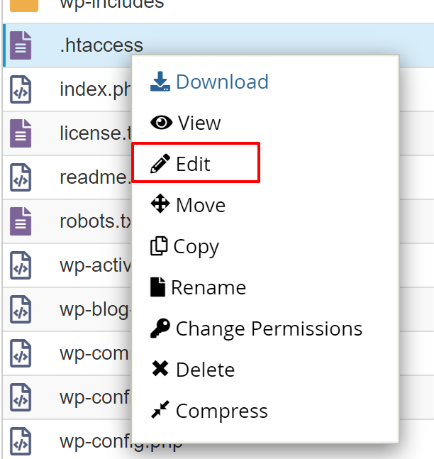 .htaccess file cpanel